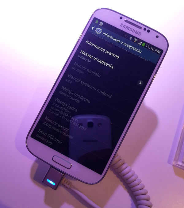 Galaxy S 4 informacje o systemie