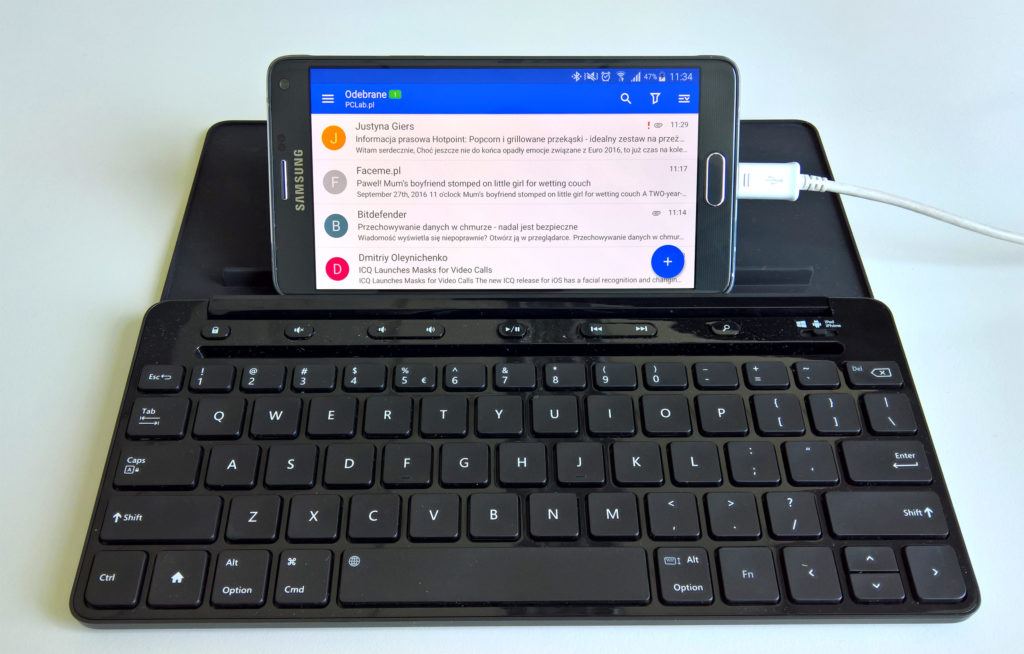Microsoft Universal Mobile Keyboard i Samsung Galaxy Note 4
