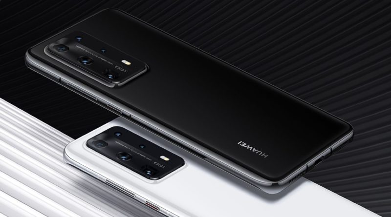 Huawei P40 Pro+ 5G czarny i biały