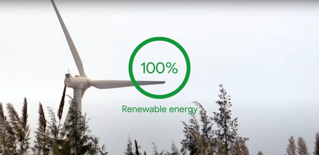 Google Energia wiatrowa i sloneczna zeroemisyjna 2030