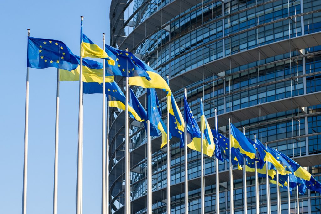 Unia Europejska flagi Ukrainy