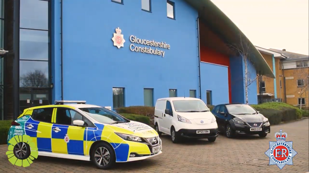 Gloucestershire samochody elektryczne policja