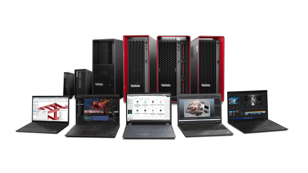 Lenovo-WorkStation-Family-Photo-with-Laptops-Intel-Nav