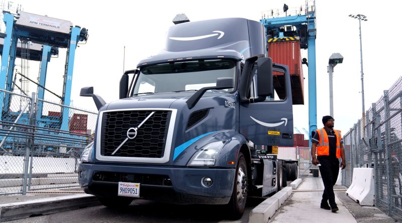 Amazon ciężarówki elektryczne Kalifornia