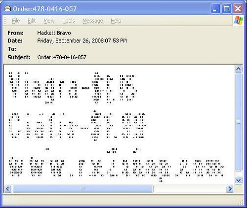 spam kod ASCII