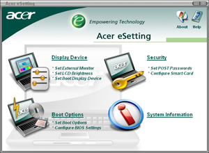 Acer eSettings