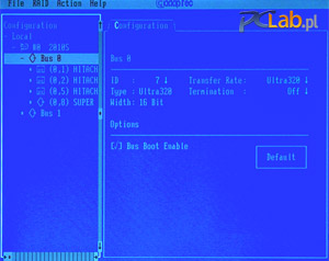 Program konfiguracyjny kontrolera Adaptec SCSI RAID 2010S